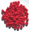100 4x6mm Crow Beads Opaque Red